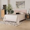 Baxton Studio Abberton Modern and Contemporary Light Pink Velvet and Gold Metal Queen Size Panel Bed 220-12852-ZORO - alternate 1